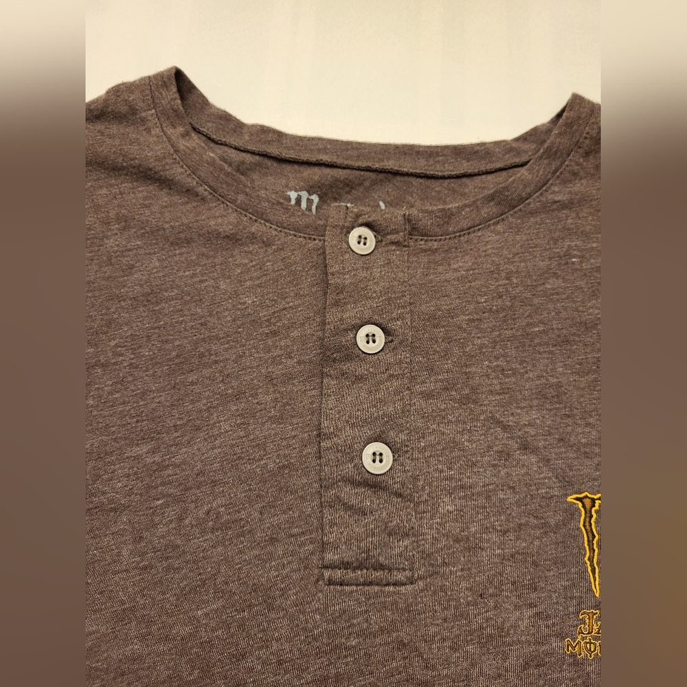 Men's Java Monster Drinks Long-Sleeved Henley Shi… - image 4